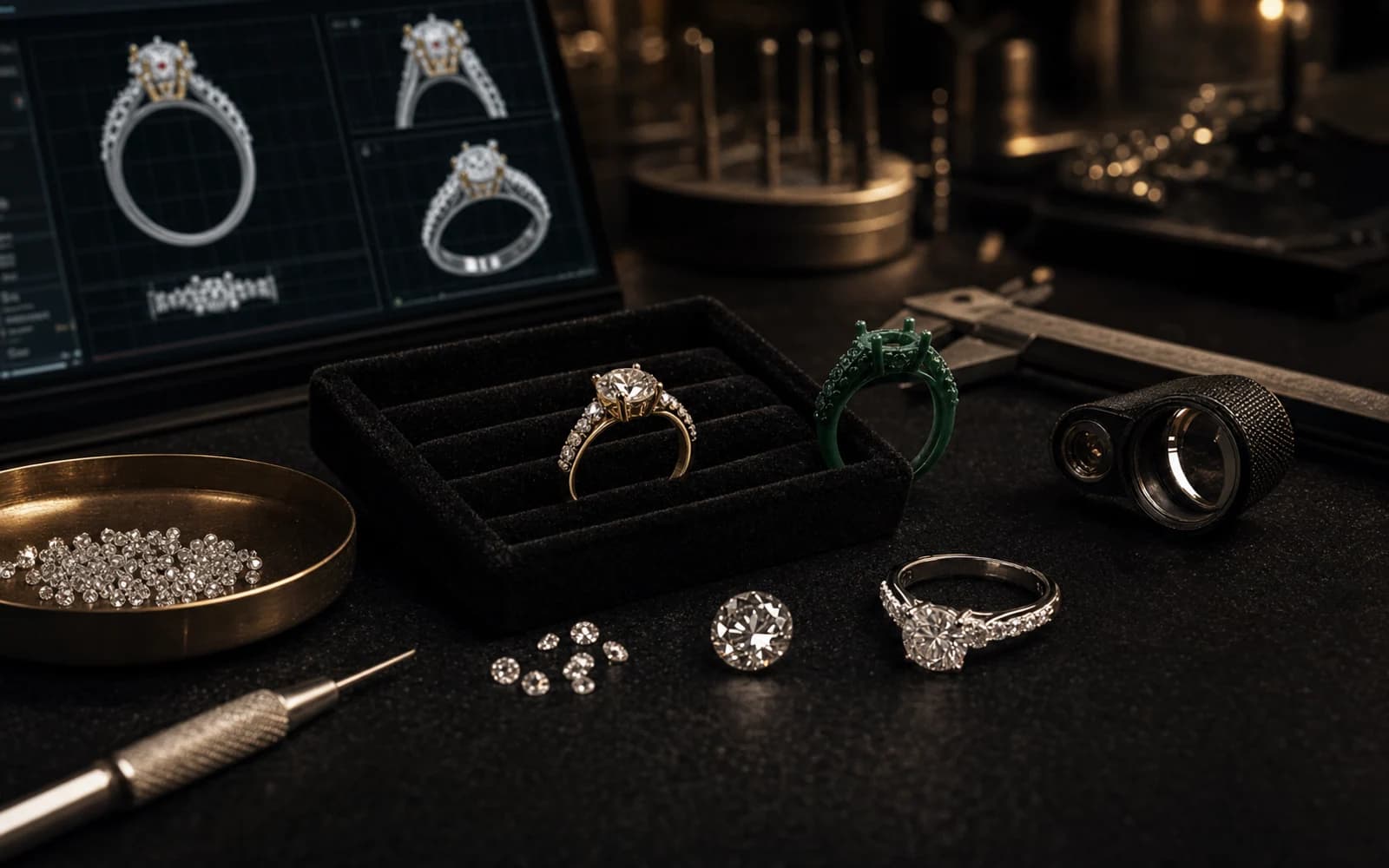 Custom Engagement Ring Manufacturing in Thailand: Custom Jewelry guide with jewelry production details by DMJ Concept in Thailand