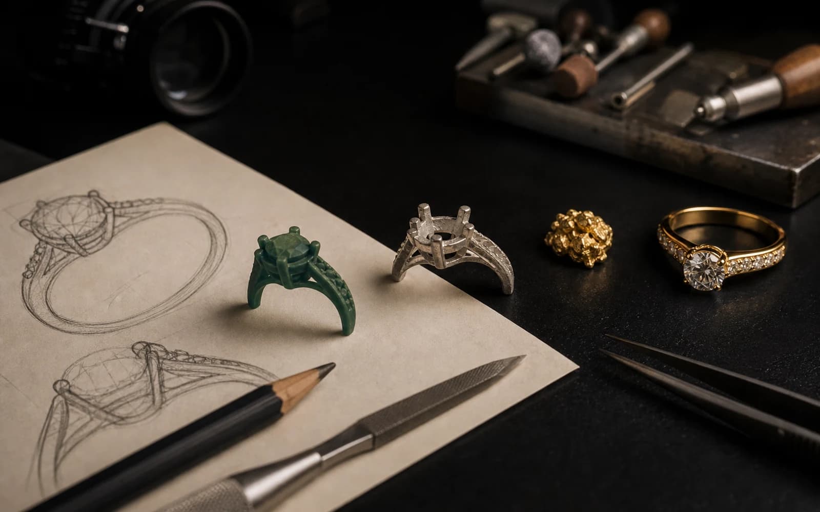From Sketch to Finished Jewelry: The Full Production Process: Custom Jewelry guide with jewelry production details by DMJ Concept in Thailand