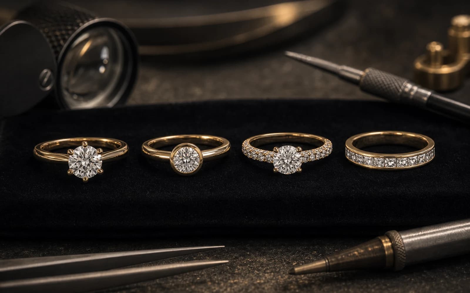 Gemstone Setting Styles: Prong, Bezel, Pave, and Channel: Stones & Enamel guide with jewelry production details by DMJ Concept in Thailand
