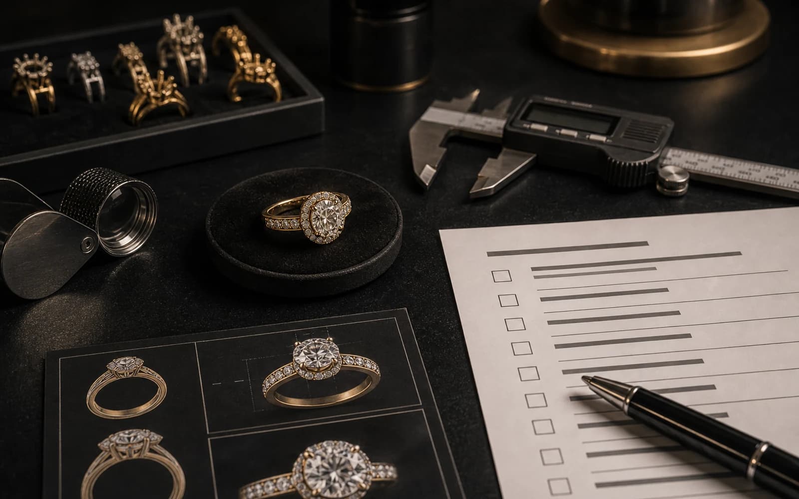 Jewelry Sampling Checklist Before Bulk Production: Quality Control guide with jewelry production details by DMJ Concept in Thailand