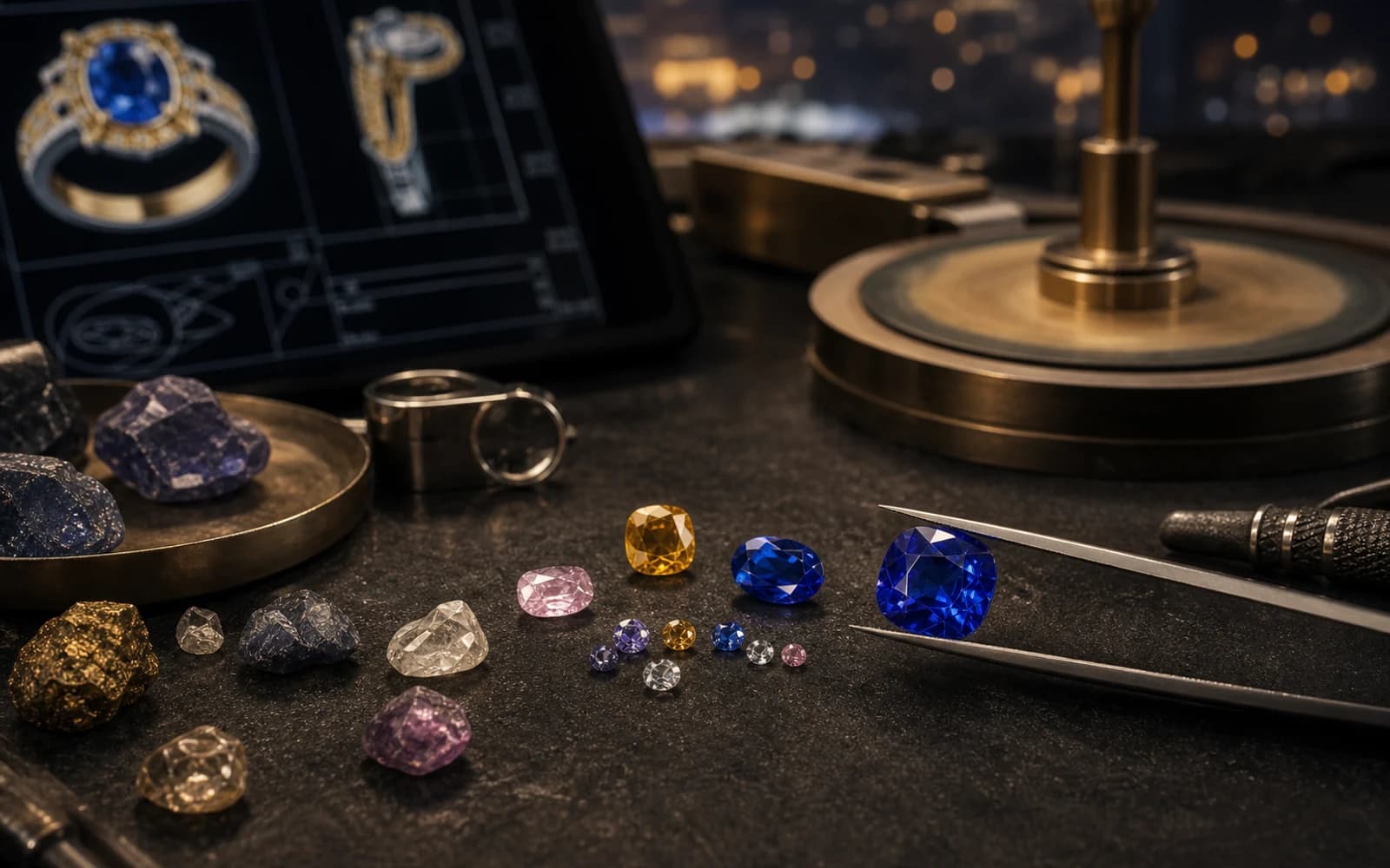 Jewelry Stone Sourcing and Cutting in Thailand: Stones & Enamel guide with jewelry production details by DMJ Concept in Thailand