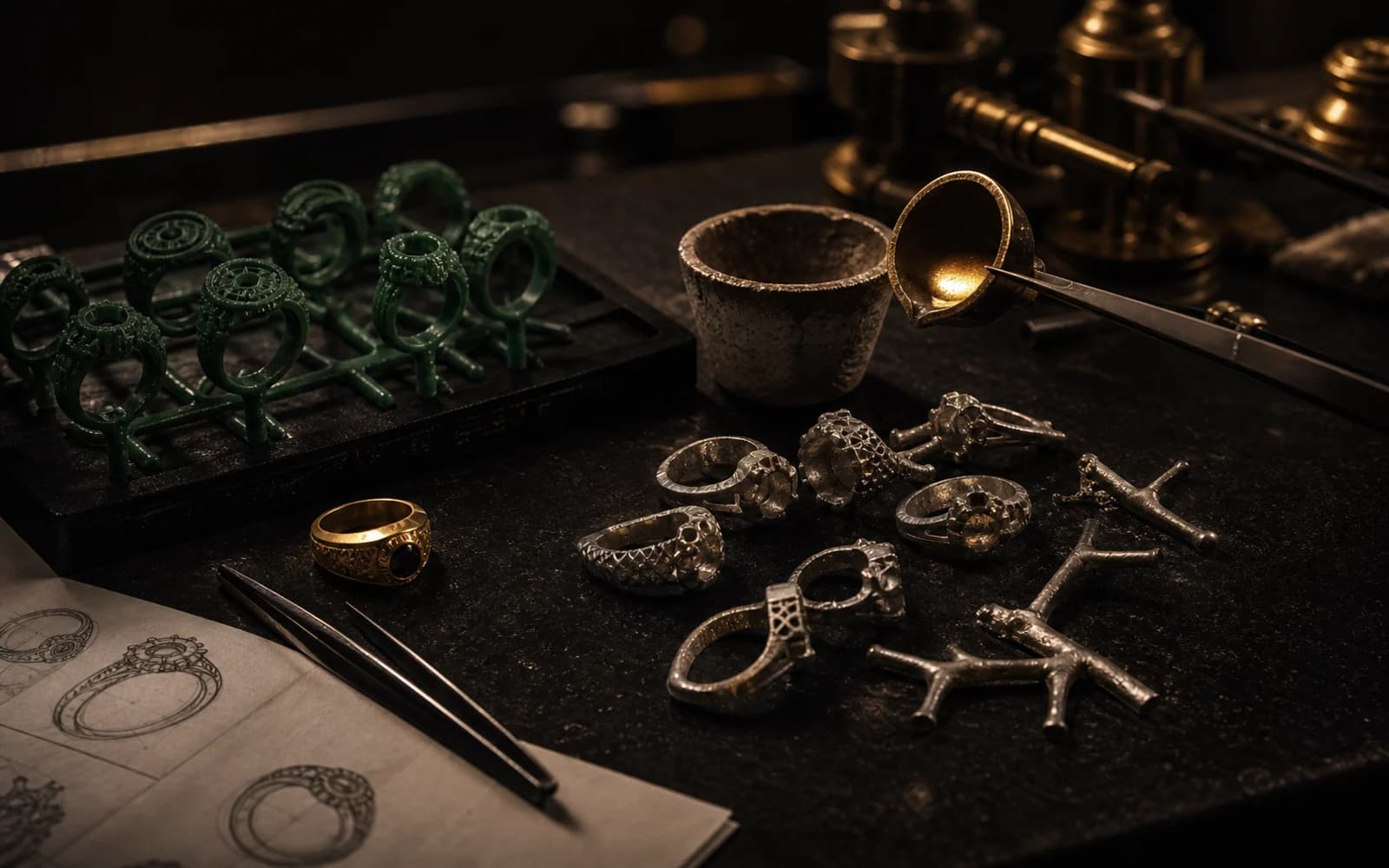 Lost Wax Casting for Custom Jewelry in Thailand: Custom Jewelry guide with jewelry production details by DMJ Concept in Thailand