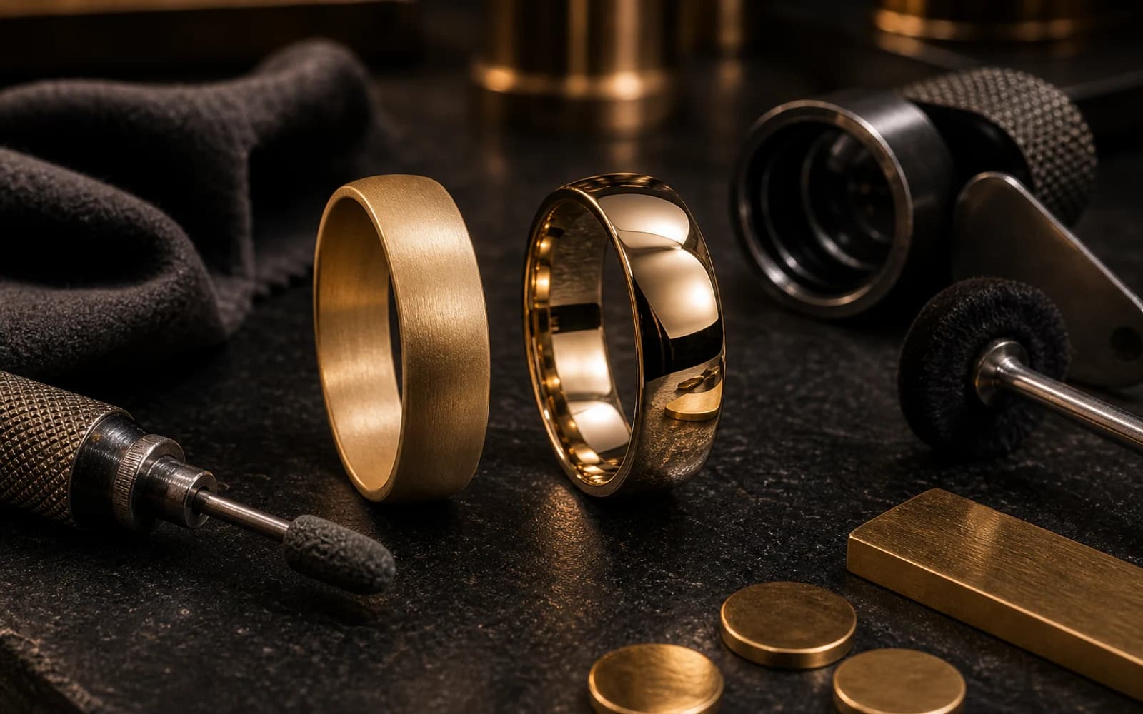 Matte vs Polished Jewelry Finishing: Gold Plating guide with jewelry production details by DMJ Concept in Thailand