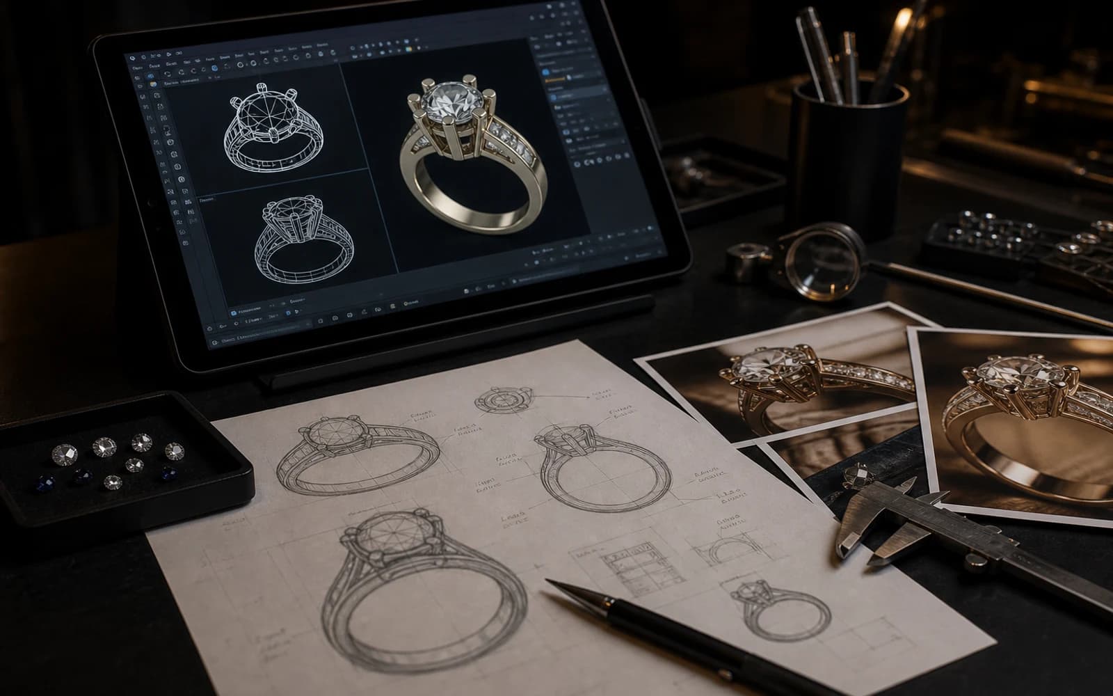 How to Prepare Files, Photos, or Sketches for CAD Jewelry Design: CAD Design guide with jewelry production details by DMJ Concept in Thailand