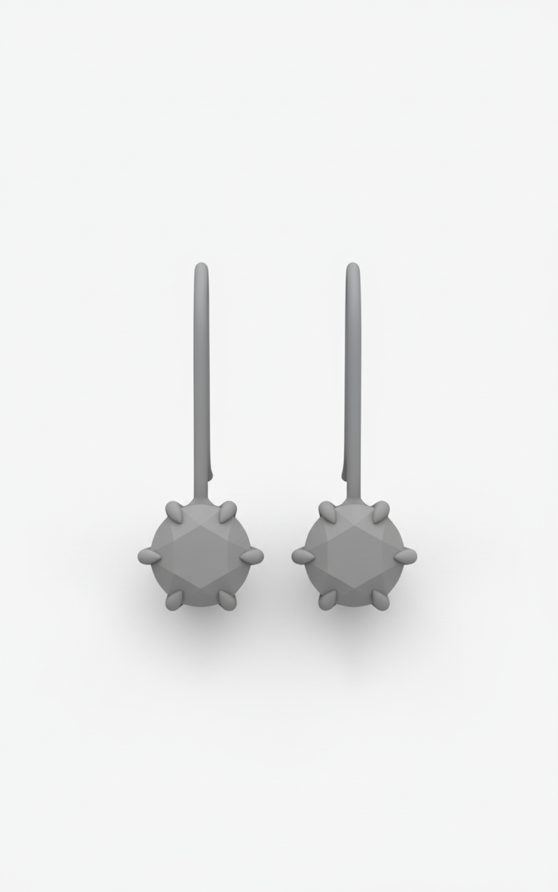 Statement Celestial Earring: Precision CAD Design & Engineering CAD render