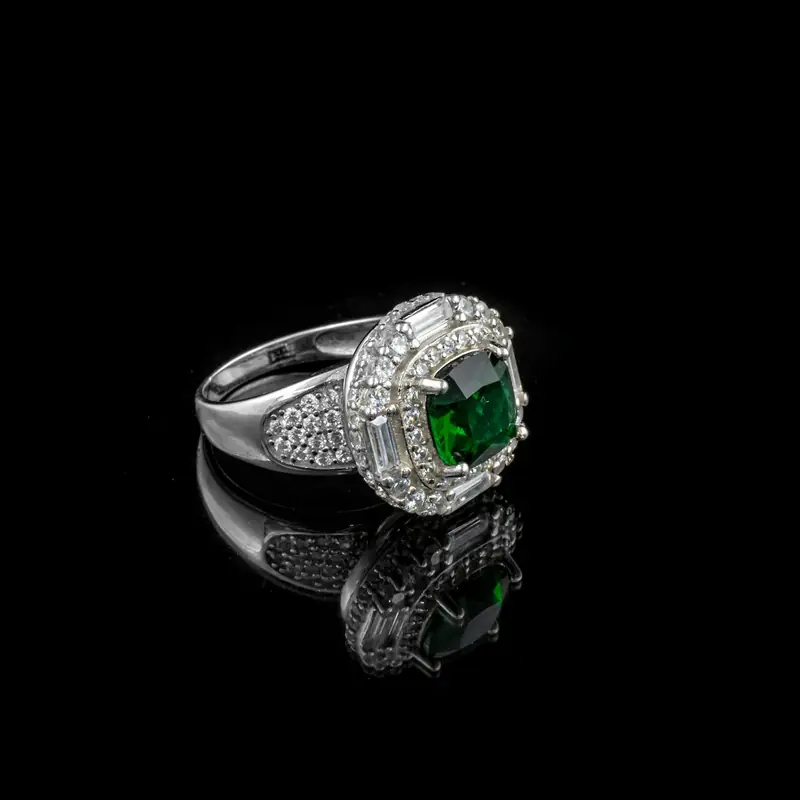 Emerald and Diamond Ring